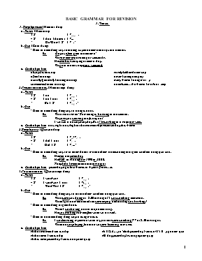 Basic grammar for revision